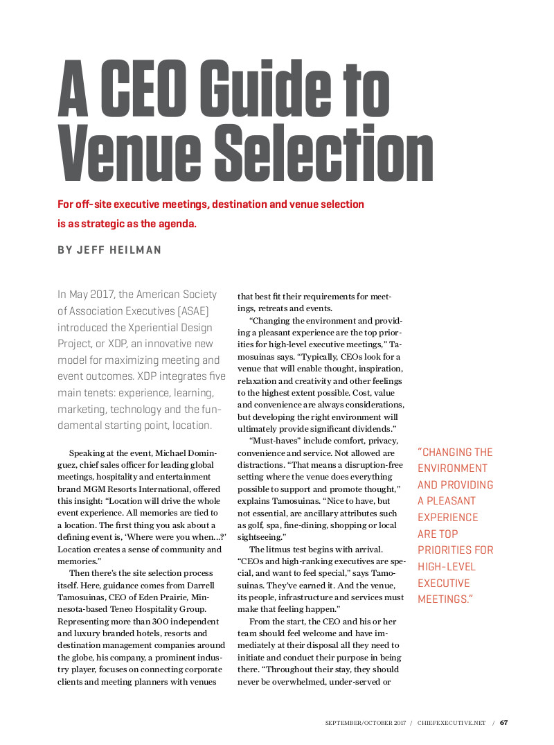A CEO Guide to Venue Selection Page 2