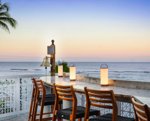 LaPlaya Beach & Golf Resort - Gulf-Front Bar at Sunset
