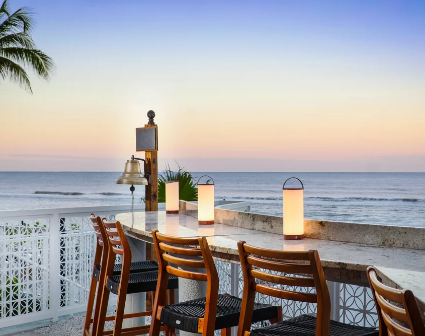 LaPlaya Beach & Golf Resort - Gulf-Front Bar at Sunset