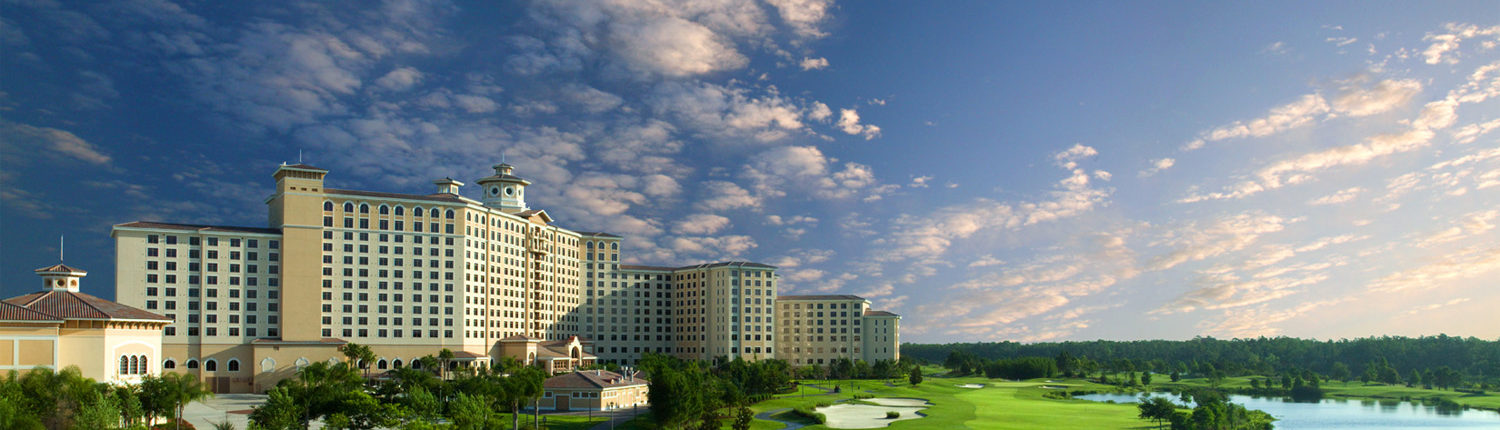 Exterior of the Rosen Shingle Creek from the golf course