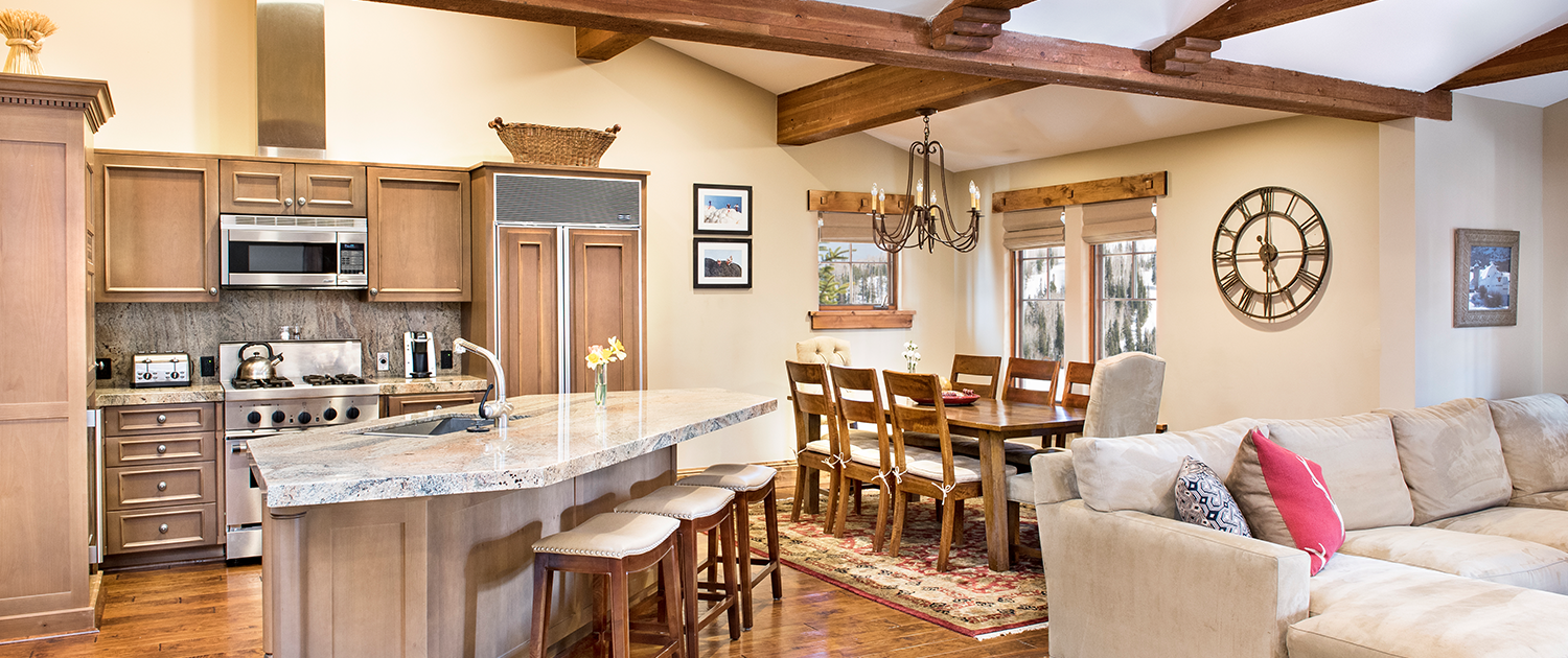 The Chateaux Deer Valley - Kitchen, Dining Room, & Living Room