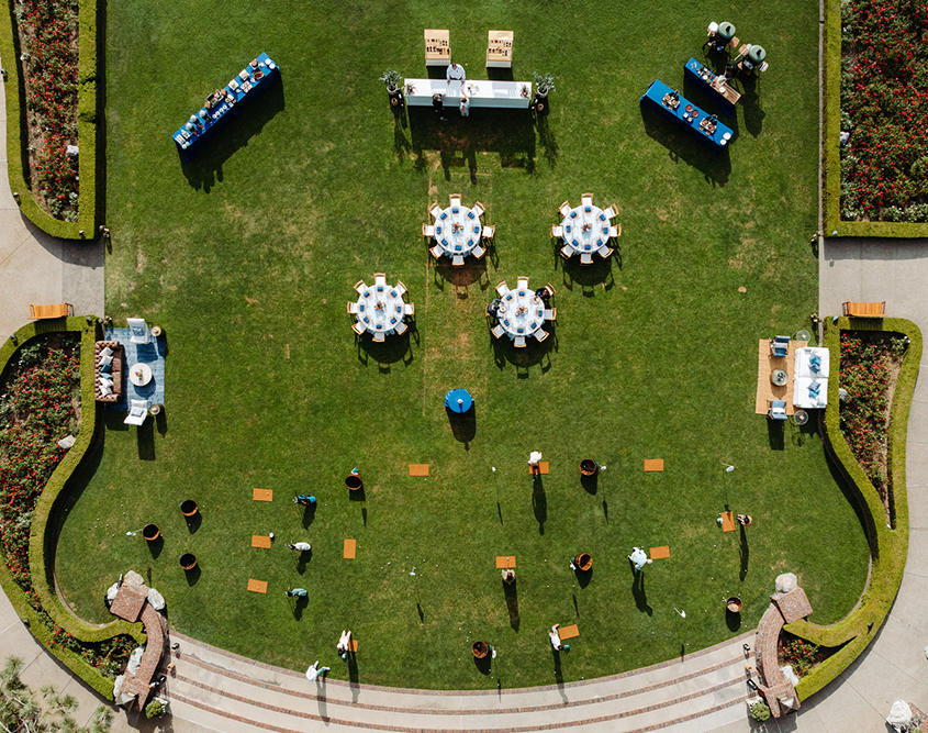 The Lodge at Torrey Pines - Aerial View of Outdoor Meeting Space