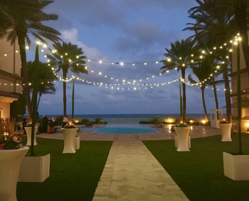 Eau Resort & Spa - Courtyard Lawn Event at Night