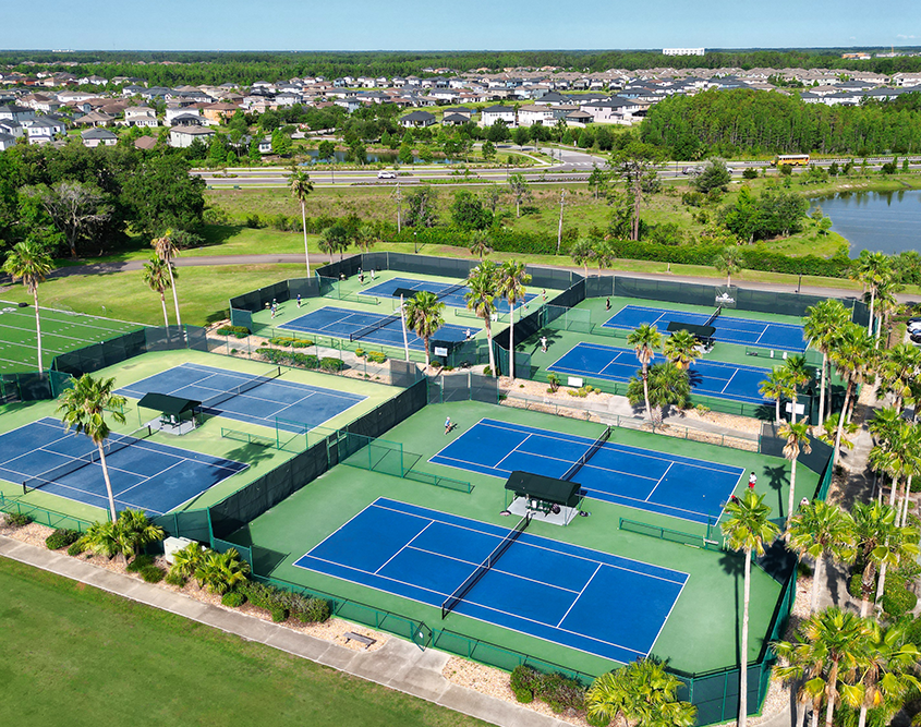 Saddlebrook Resort - Aerial View of Tennis & Pickleball Courts