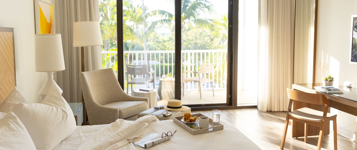 Hawks Cay Resort - Bedroom with Bed & Breakfast & Patio View