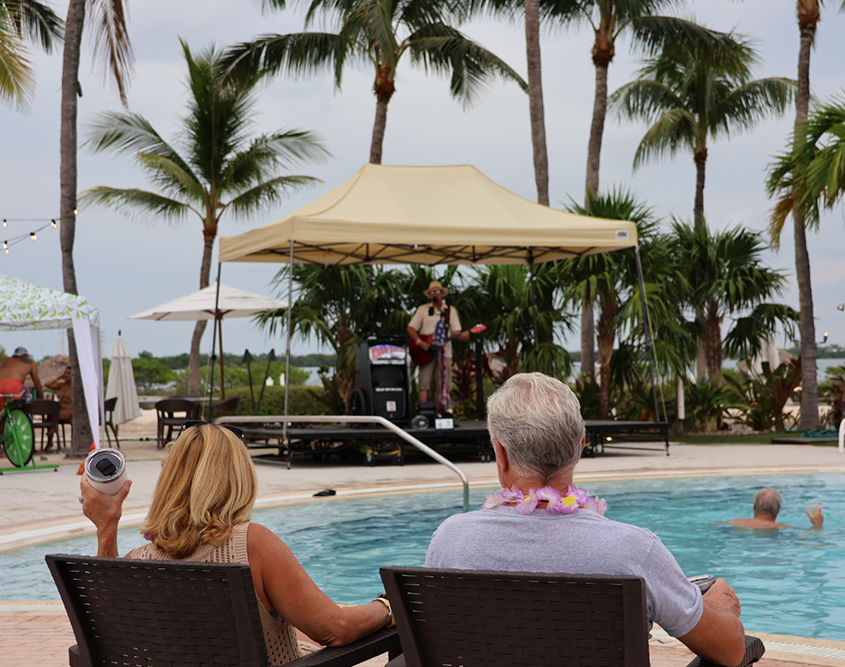 Hawks Cay Resort - Couple by the Pool