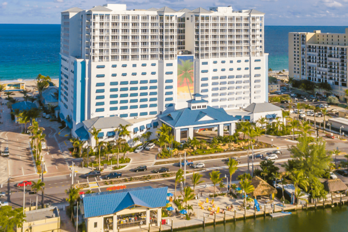 Margaritaville Hollywood Beach Resort - Drone View of Front Exterior