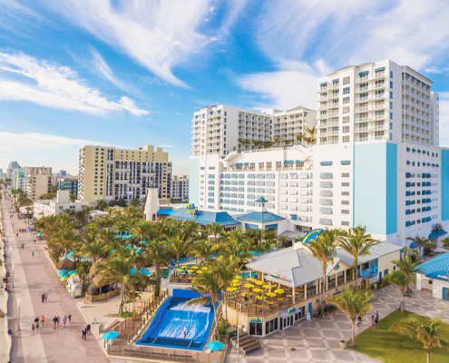 Margaritaville Hollywood Beach Resort - Hotel Exterior from Beach