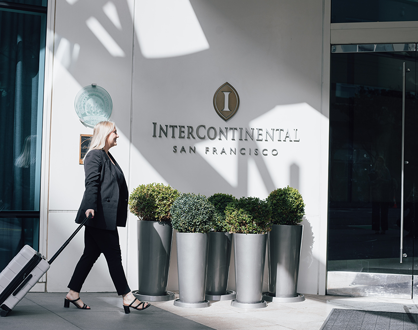 InterContinental San Francisco - Main Entrance with Business Traveler