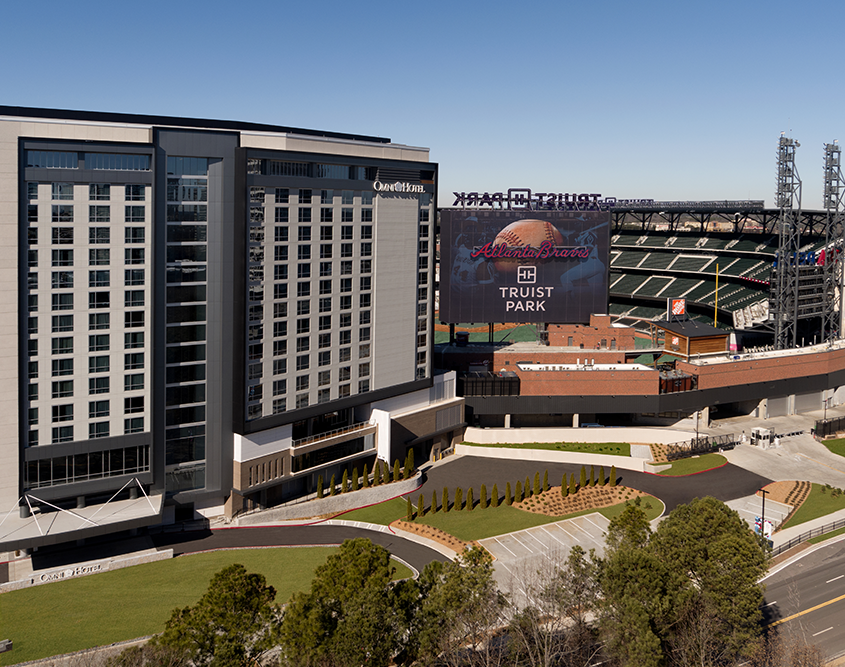 Omni Hotel at The Battery Atlanta - Aerial Exterior of Property Omni Hotel at The Battery Atlanta - Aerial Exterior of Property