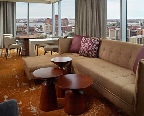 Omni Louisville Hotel - Luxury Corner Suite Living Room