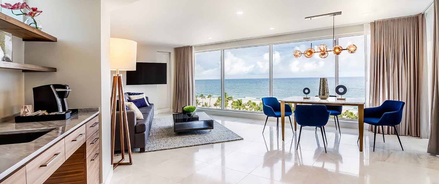 B Ocean Penthouse Suite Living Room