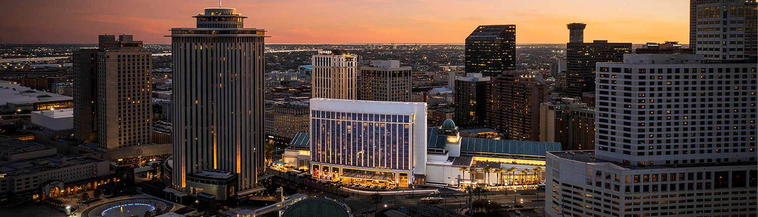 Caesars New Orleans - Exterior of Hotel from an Aerial View