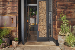 1 Hotel Central Park - Front Entrance with Corten Steel Sign and Stone Planters
