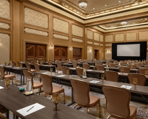 Fairmont Grand Del Mar - Ballroom Classroom-Style Meeting Setup Fairmont Grand Del Mar - Ballroom Classroom-Style Meeting Setup