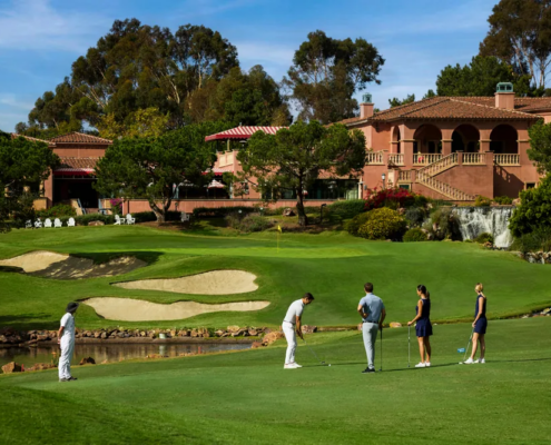 Fairmont Grand Del Mar - Golfers on the Putting Green Fairmont Grand Del Mar - Golfers on the Putting Green