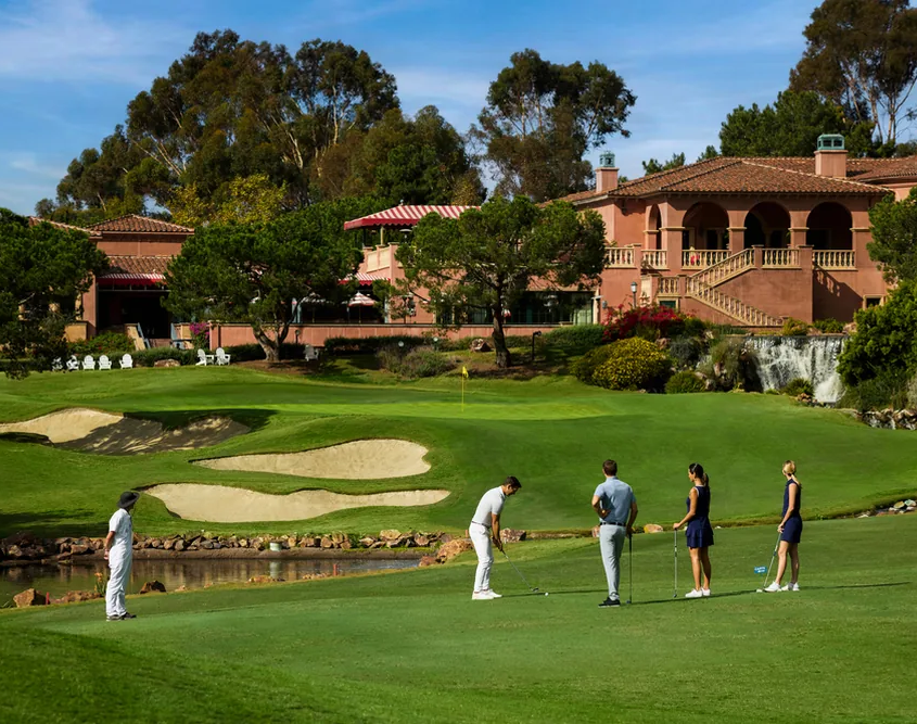 Fairmont Grand Del Mar - Golfers on the Putting Green Fairmont Grand Del Mar - Golfers on the Putting Green