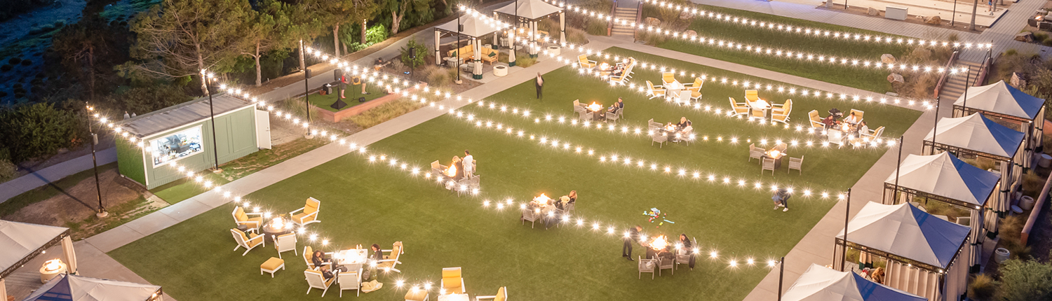 Fairmont Grand Del Mar - Grand Social Drone Shot at Night