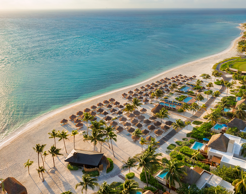 Fairmont Mayakoba - Aerial View of the Property & Beach