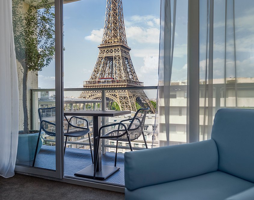 Pullman Paris Tour Eiffel Presidential suite with view of the Eiffel Tower