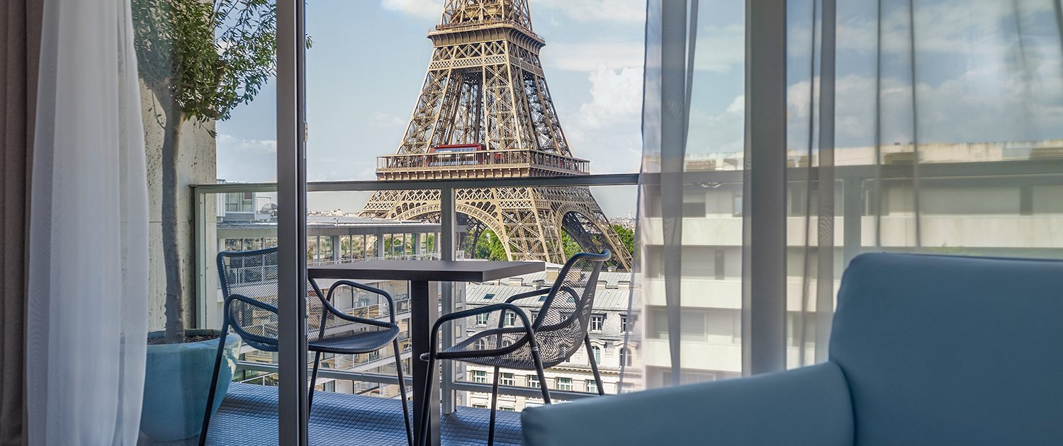 Pullman Paris Tour Eiffel Presidential suite with view of Eiffel Tower