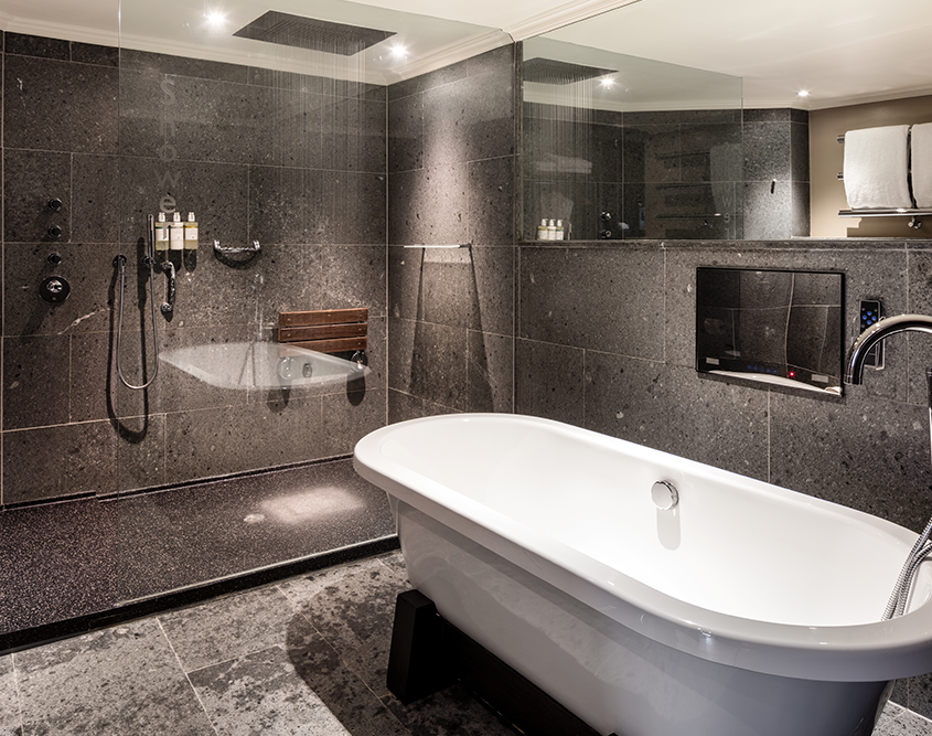 The May Fair, a Radisson Collection Hotel - Suite Amber Bathroom