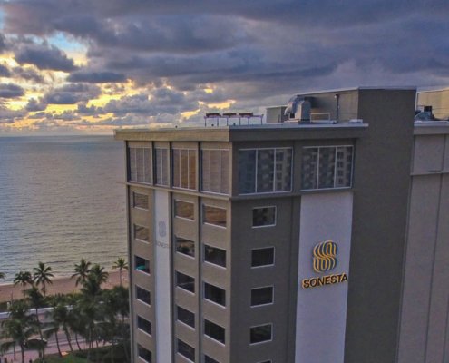 Sonesta Fort Lauderdale Beach view of property overlooking ocean