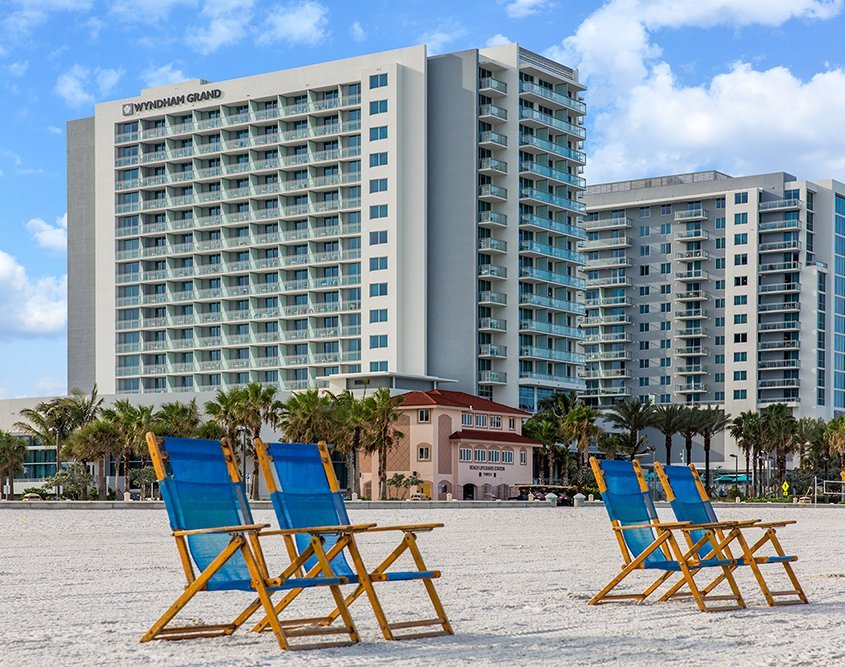 Wyndham Hotels and Resorts Clearwater Beach Exterior from Beach view