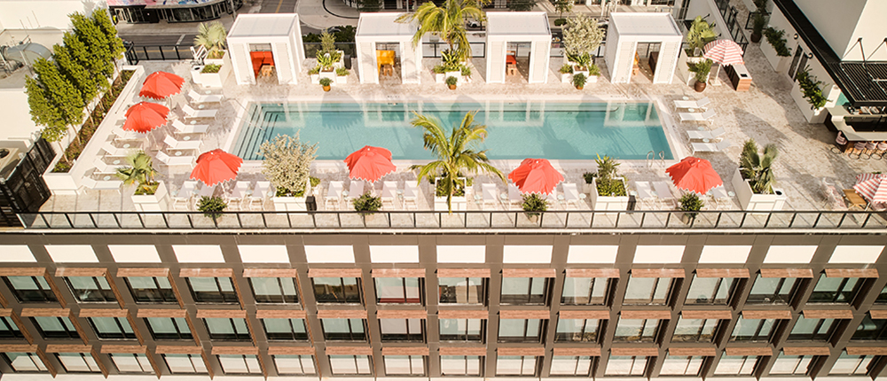 Arlo Wynwood - Rooftop Pool Aerial View