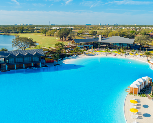 Evermore Orlando Resort - Aerial View of Beach