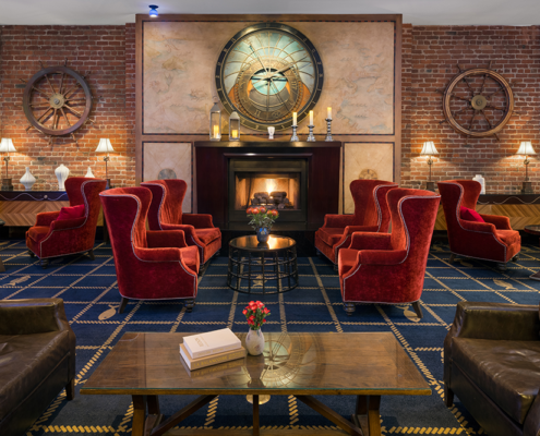 Argonaut Hotel - Lounge with Fireplace