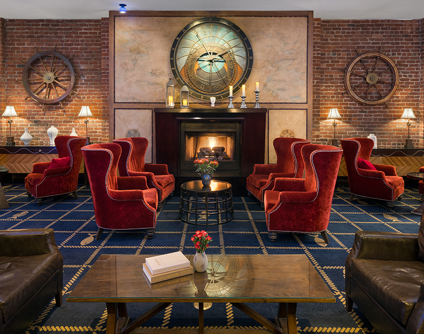 Argonaut Hotel - Lounge with Fireplace