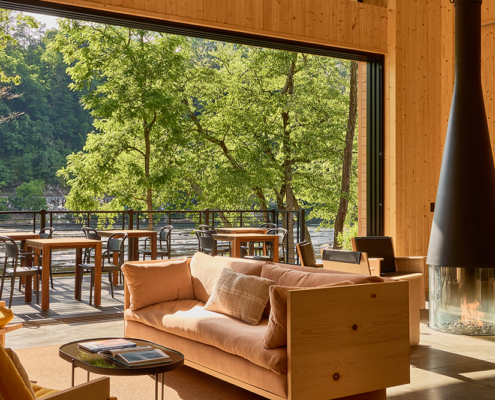 AutoCamp Asheville - Indoor & Open Lounge Area