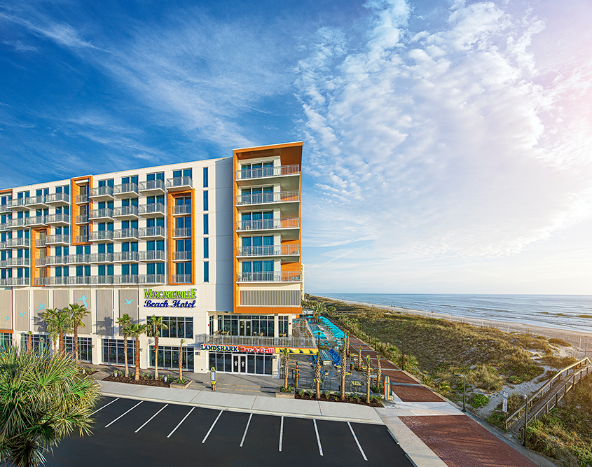 Margaritaville Beach Hotel Jacksonville Beach - Exterior of property with boardwalk to beach