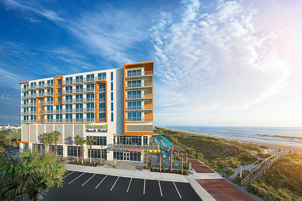 Margaritaville Beach Hotel Jacksonville Beach - Exterior of property with boardwalk to beach