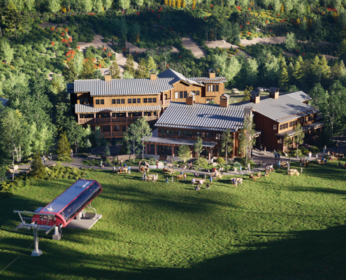 Sundance Mountain Resort - Aerial view of Property