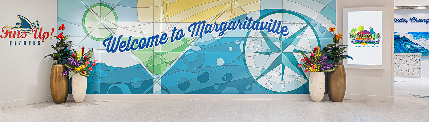 Margaritaville Beach Resort Fort Myers Beach - Lobby Welcome Sign