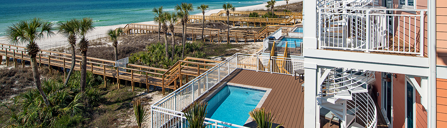 Margaritaville Beach Cottage Resort Panama City Beach - Beachside Villas Balcony & Private Pool with Beach View