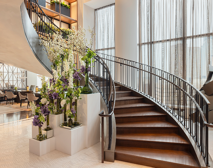 Raffles Boston - Sky Lobby Grand Staircase