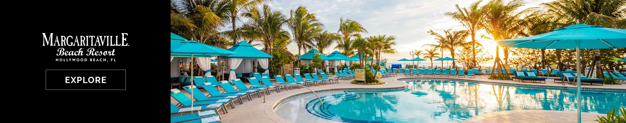 Margaritaville Hollywood Reach Resort poolside view