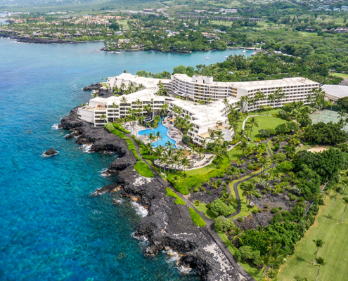 Aerial view of the OUTRIGGER Kona Resort & Spa