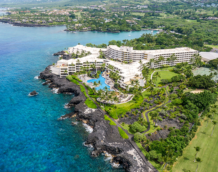 Aerial view of the OUTRIGGER Kona Resort & Spa