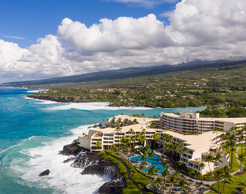 Aerial view of the OUTRIGGER Kona Resort & Spa