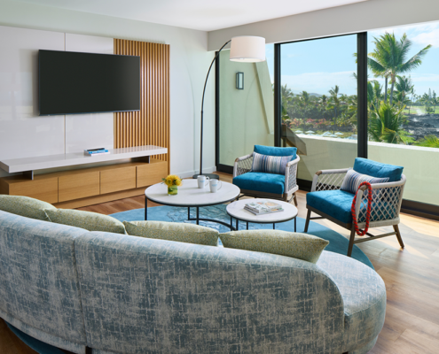 Presidential Suite Living Room at the OUTRIGGER Kona Resort & Spa