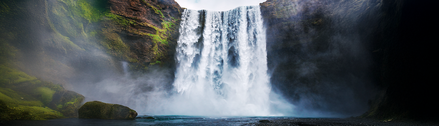 beautiful scenic waterfall