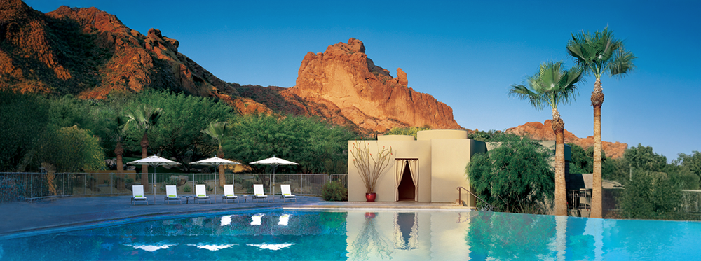 Sanctuary Camelback Mountain poolside mountain view