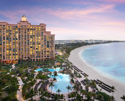 The Cove at Atlantis Paradise Island - Aerial at Dusk
