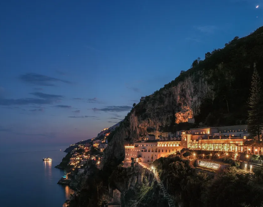Anantara Convento di Amalfi Grand Hotel - Aerial Shot at Night
