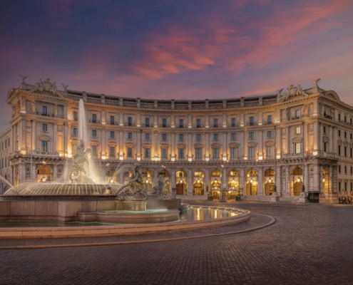 Anantara Palazzo Naiadi Rome Hotel - Exterior at Night
