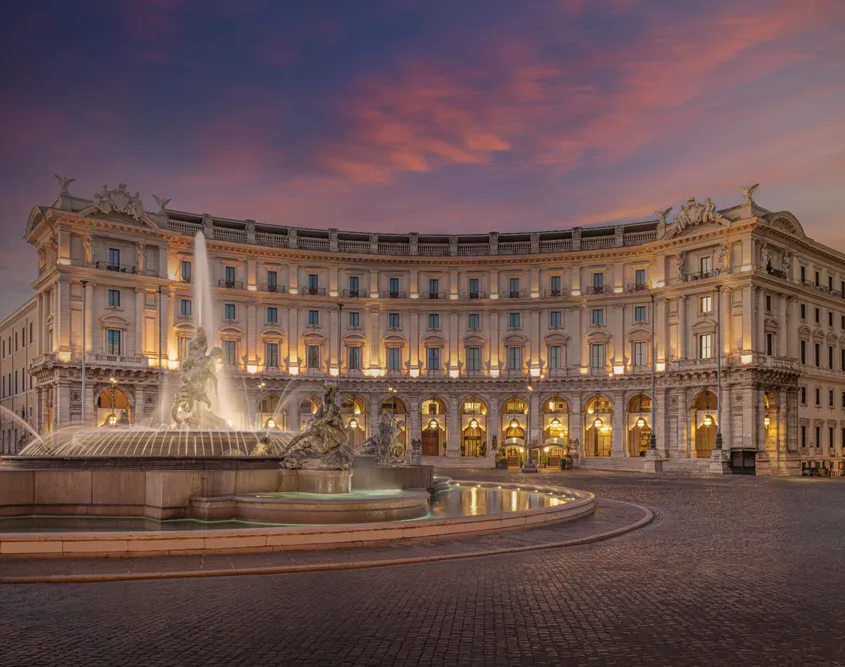 Anantara Palazzo Naiadi Rome Hotel - Exterior at Night